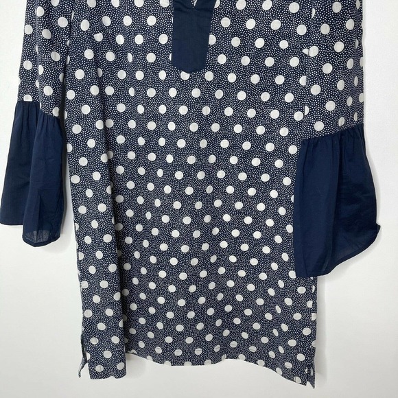 Boden Jodie Kaftan Polka Dot Navy Tunic Dress - Picture 4 of 8